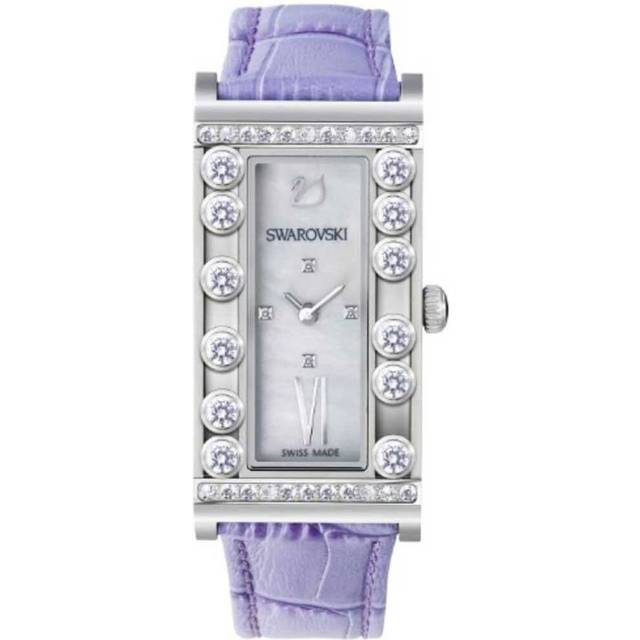 Swarovski Watch Lovely Crystals Square Lilac - White