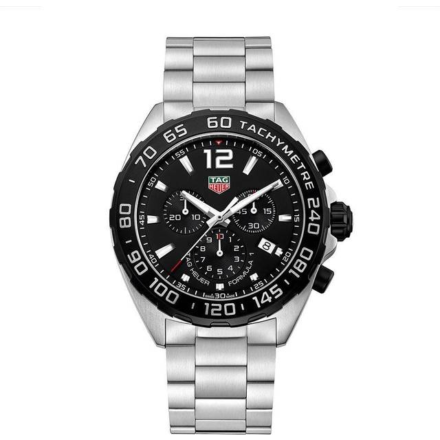 TAG Heuer Formula 1 Quartz Men's Black Steel Chronograph 43mm Watch