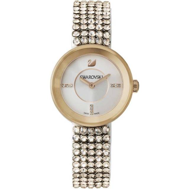 Swarovski Watch Piazza Mini Mesh Rose Gold Tone - Silver