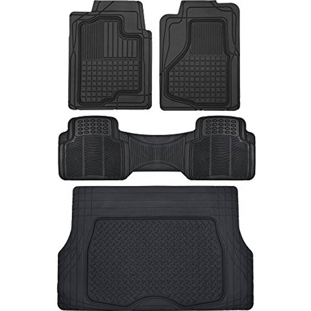 Motor Trend All Weather Semi-Custom Fit Heavy Duty Rubber Floor Mats f