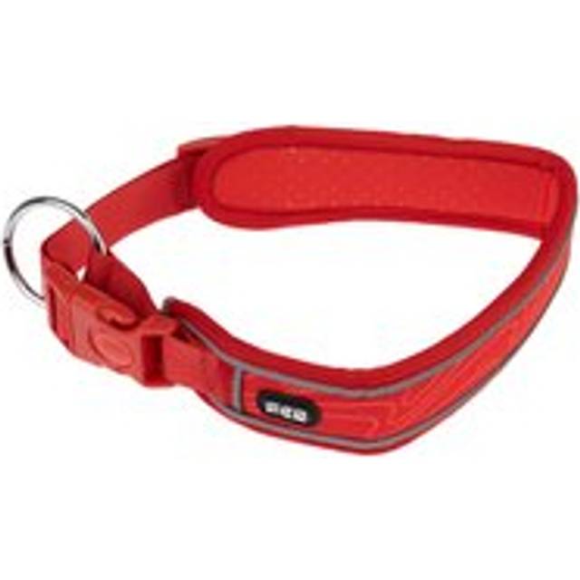 TIAKI Soft & Safe halsband rött - Stl. M: 45 - 55 cm halsomfång, B 40 mm - Röd