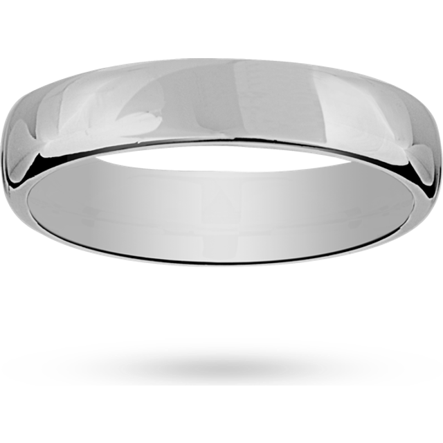6mm Flat Comfort Fit Gents Court Ring In Palladium - Ring Size S