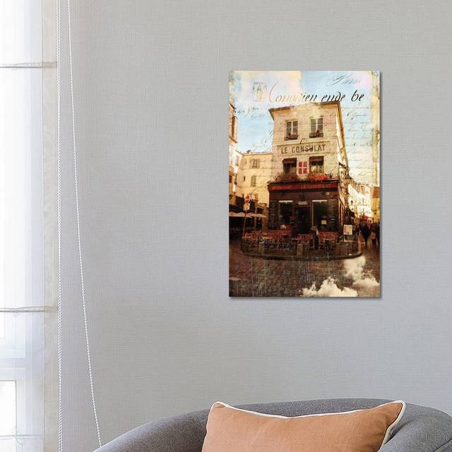 Paris Bistro III by Sandy Lloyd - Wrapped Canvas Graphic Art (66.04cm H X 45.72cm W)