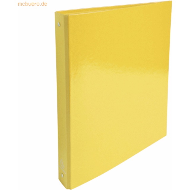 Exacompta Iderama Plastic Coated Ring Binder 4 Ring 30mm A4 Pack of 10, Yellow