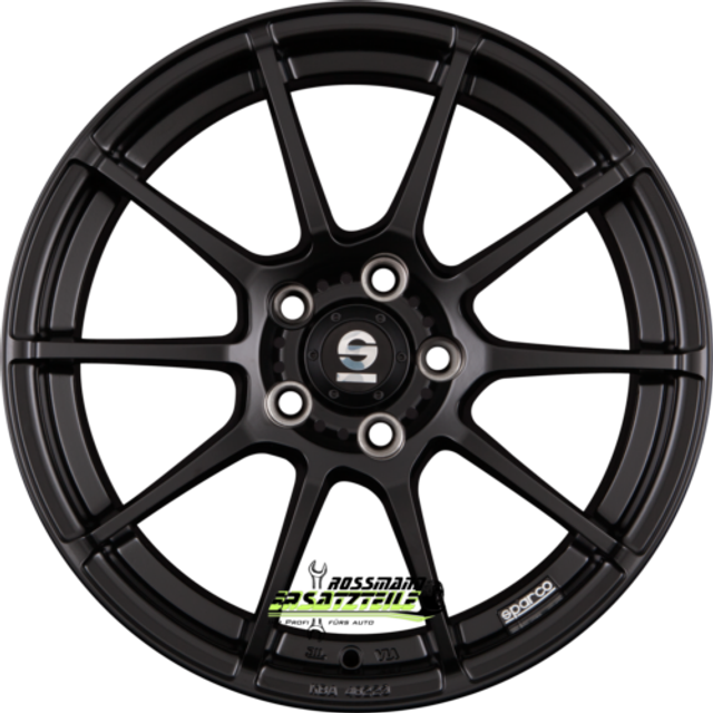 Sparco Wheels Assetto Gara Alloy Wheels in Matt Black Set of 4 - 17x7.5 Inch ET45 5x114.3 PCD 63.3mm Centre Bore Matt Black, Black