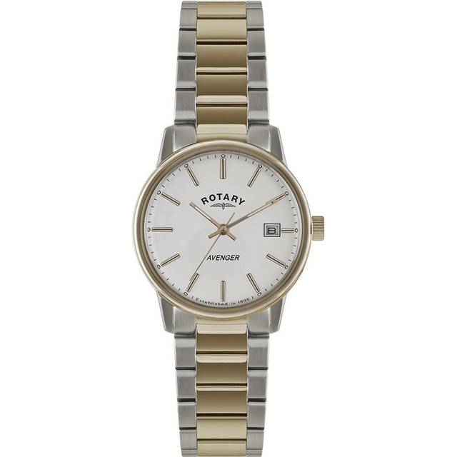Rotary Avenger Rose Gold Stainless Steel Case Two Tone Stainless Steel Strap Mens Watch GB02875/06