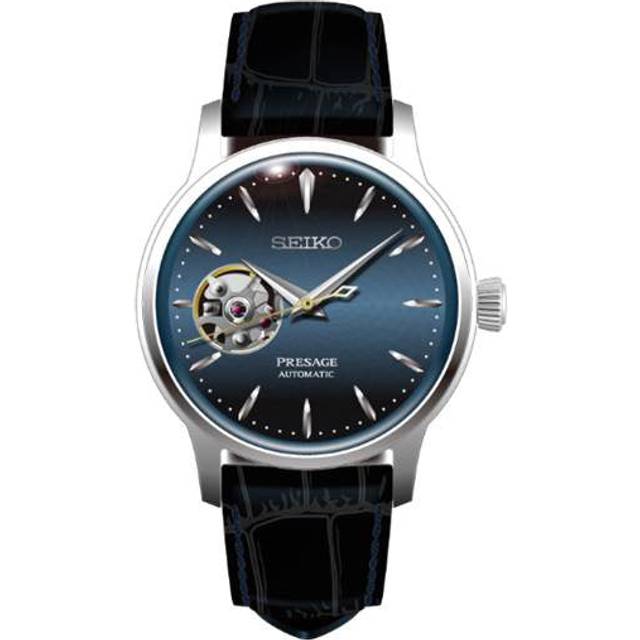 Seiko Presage Watch Cocktail Open Heart Blue Moon - Blue