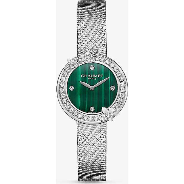 Chaumet Womens Green Hortensia Eden Stainless-steel and 1.05ct Diamond Quartz Watch 28mm - GREEN
