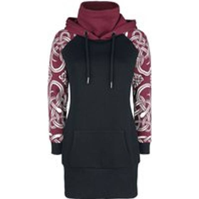 Black Premium by EMP Hooded dress with Celtic decorations Short dress black
