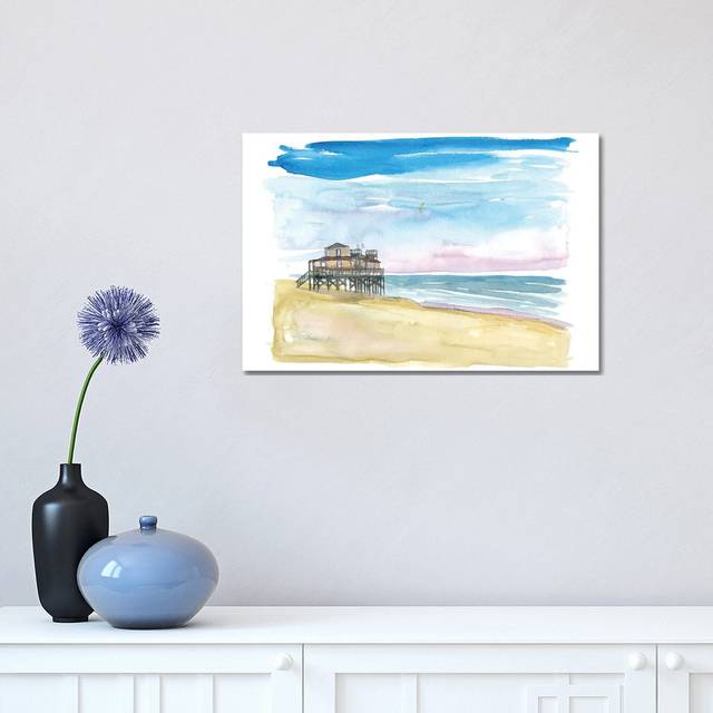 Outer Banks Pier At Nags Head At Sunset (30.48 cm H x 45.72 cm W)