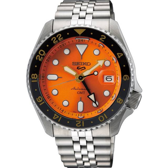 Seiko Watch 5 Sports GMT SKX Mikan Orange Re-Interpretation - Orange