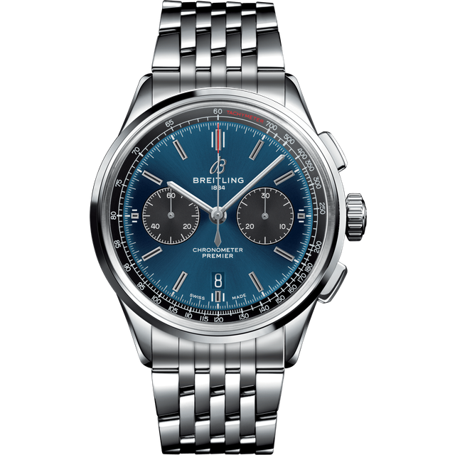 Breitling Watch Premier B01 Chronograph 42 Steel Navitimer - Blue