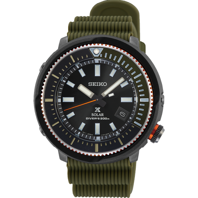 Seiko Watch Prospex Street Tuna Olive - Black