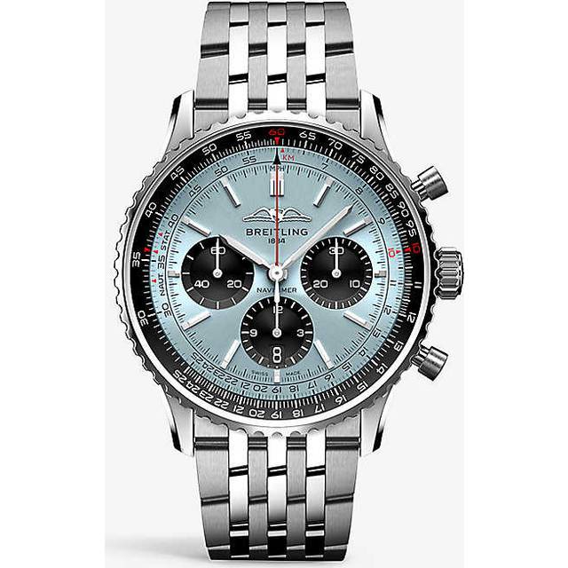Breitling Mens Blue Ab0138241c1a1 Navitimer B01 Chronograph Stainless-steel Automatic Watch 43mm