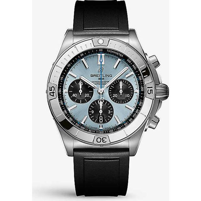Breitling Mens Blue Pb0134101c1s1 Chronomat Stainless-steel and Rubber Automatic Watch