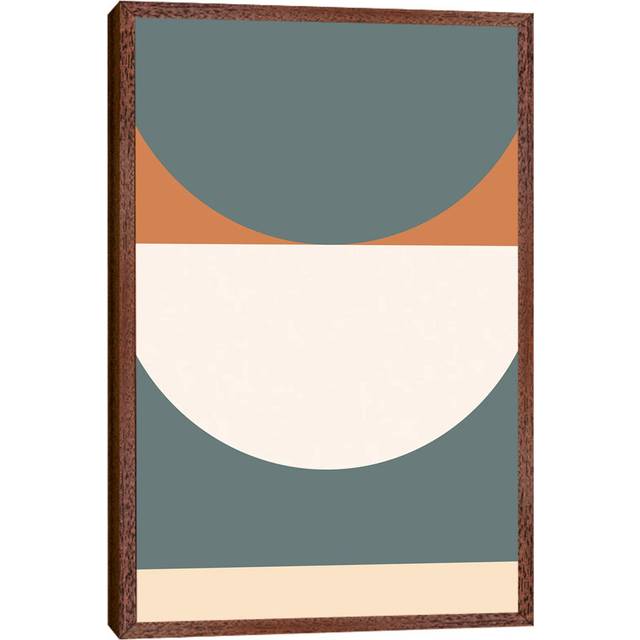 Abstract Geometric III - Art Prints on Canvas - Brown Framed (152.5 cm H x 101.5 cm W x 4.445)