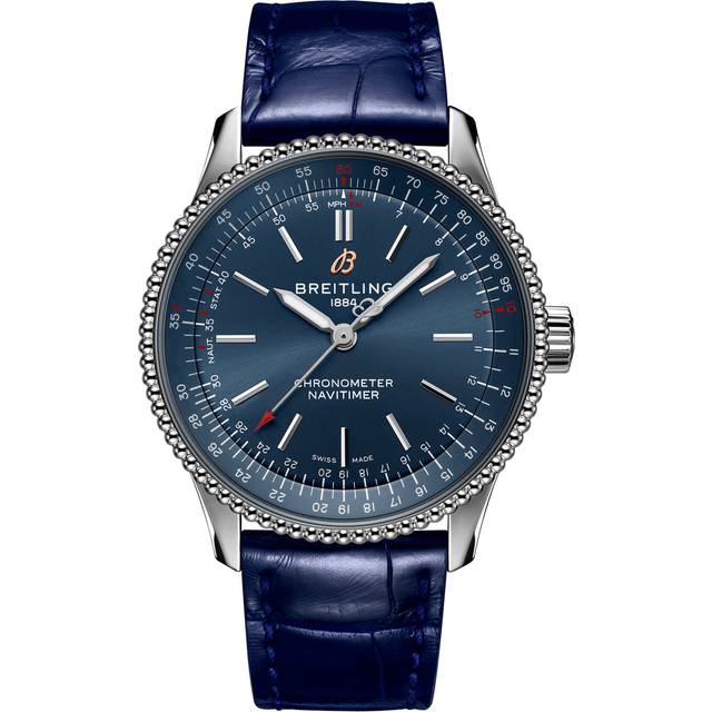 Breitling Watch Navitimer Automatic 35 Copper Blue Croco Tang Type - Blue