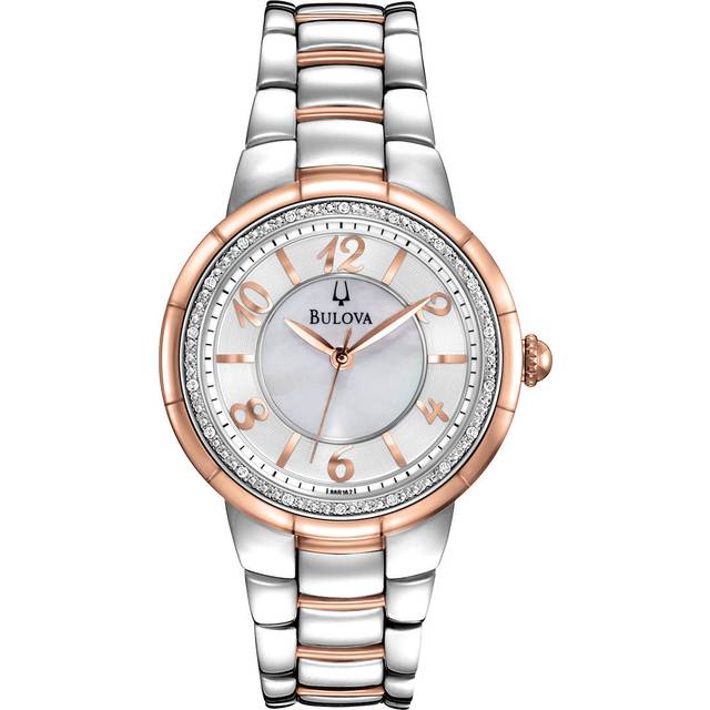 Bulova Watch Rosedale Diamond Ladies - White