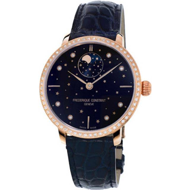 Frederique Constant Watch Slimline Moonphase Stars - Black