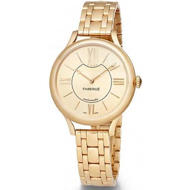 Faberge Watch Lady 18ct Yellow Gold Champagne Dial - Gold