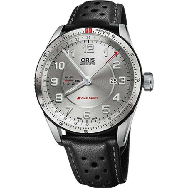 Oris Watch Audi Sport GMT Leather - Silver