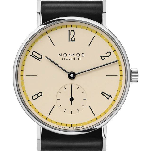 Nomos Glashutte Watch Tangente 33 Bauhaus Yellow Limited Edition - Cream