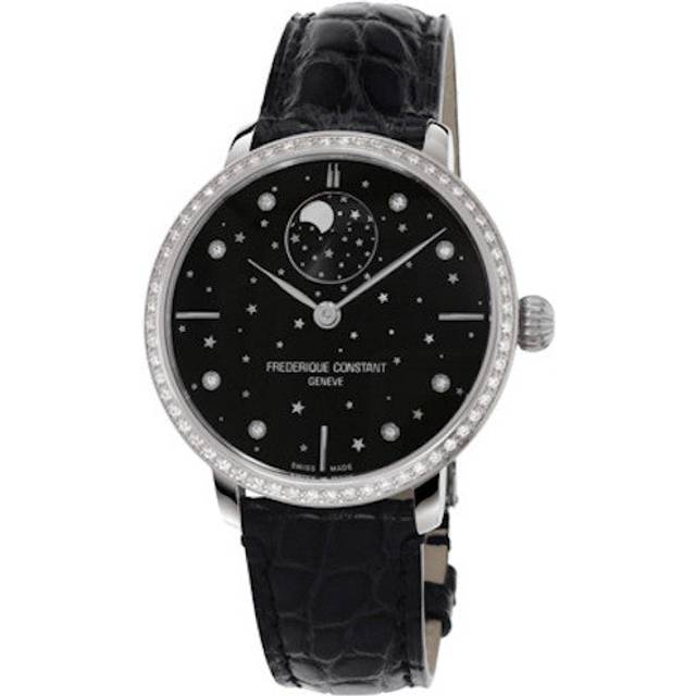 Frederique Constant Watch Slimline Moonphase Stars - Black