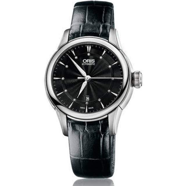 Oris Watch Artelier Lady Date Leather - Black
