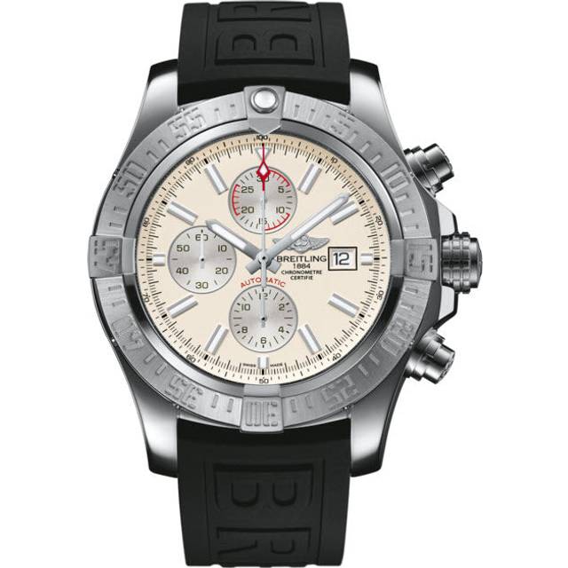 Breitling Watch Super Avenger II Steel Stratus Silver - Silver