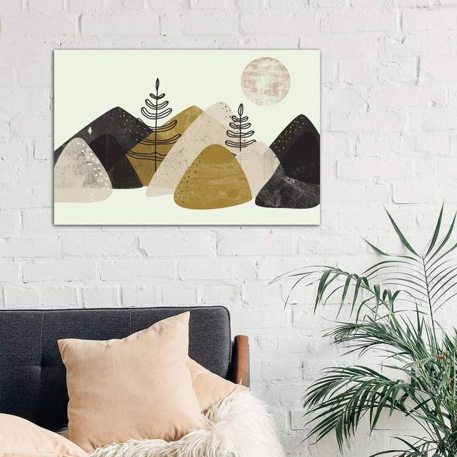 Mountains by Flatowl - Wrapped Canvas Art Prints (66.04cm H x 101.6cm W x 1.91cm D)