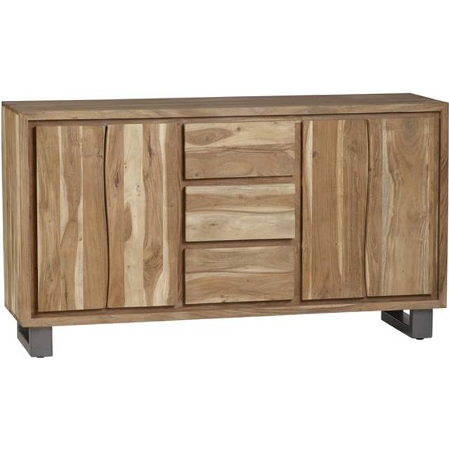 Natural Essential Live Edge Extra Large Sideboard - Light Wood - Brown