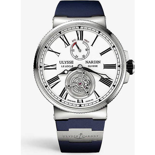 Ulysse Nardin Mens Stainless Steel 1283-181-3/e0 Marine Tourbillon Automatic Watch 43mm - stainless steel