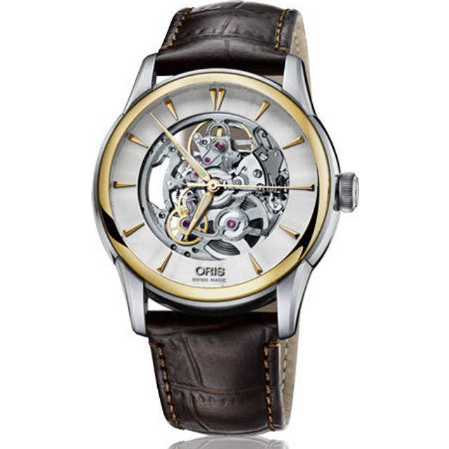 Oris Watch Artelier Skeleton Crocodile D - Silver