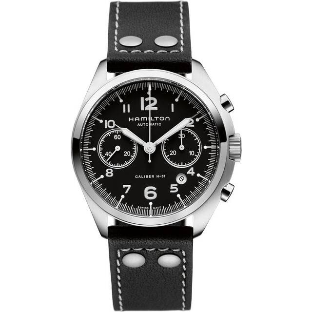 Hamilton Watch Khaki Aviation Pilot Pioneer Auto Chrono - Black