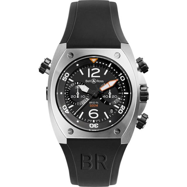 Bell & Ross Watch BR 02 94 Chronograph Steel Case D - Black