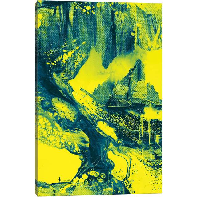 Isolation Comes in Green by Stoian Hitrov - Wrapped Canvas Painting (20.32 cm H x 30.48 cm W)