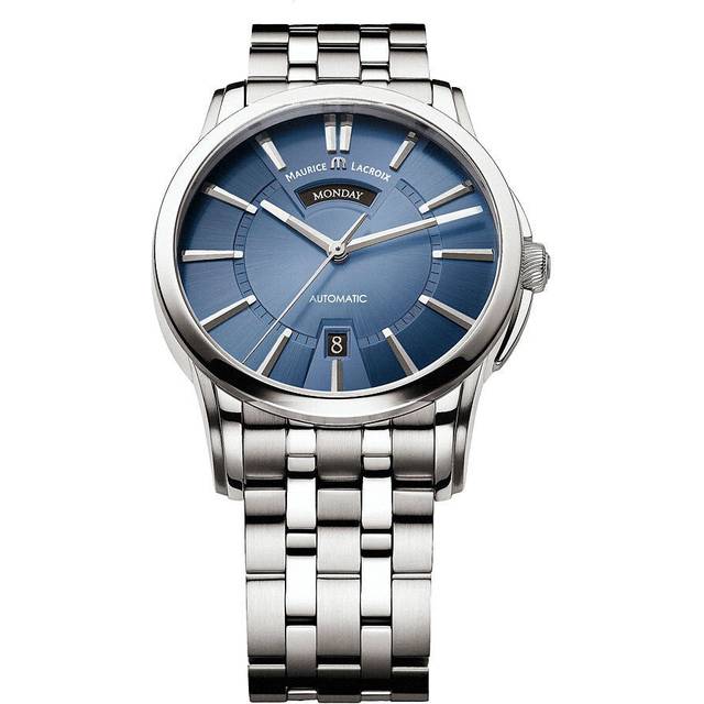 Maurice Lacroix Watch Pontos Day Date Mens - Blue