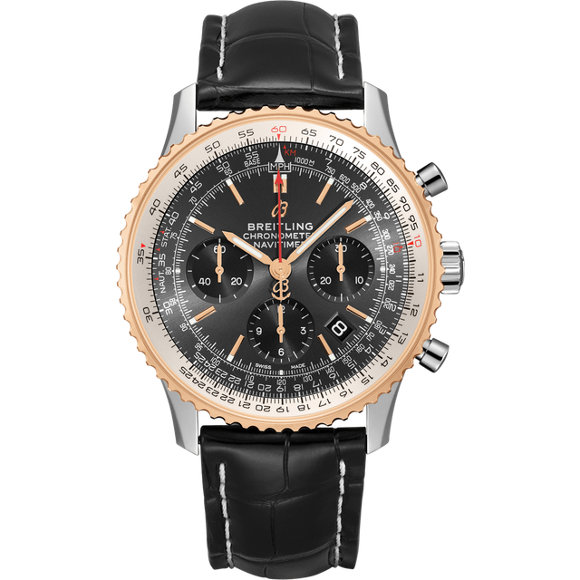 Breitling Watch Navitimer B01 Chronograph 43 Red Gold - Black