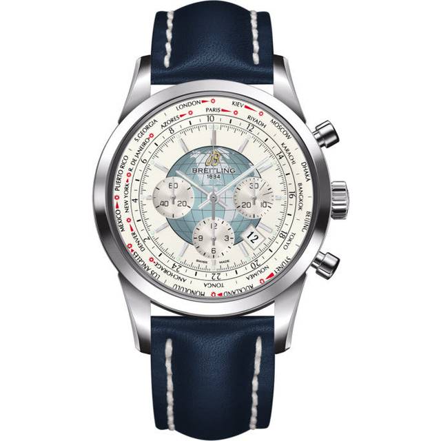Breitling Watch Transocean Chronograph Unitime Polar White - White