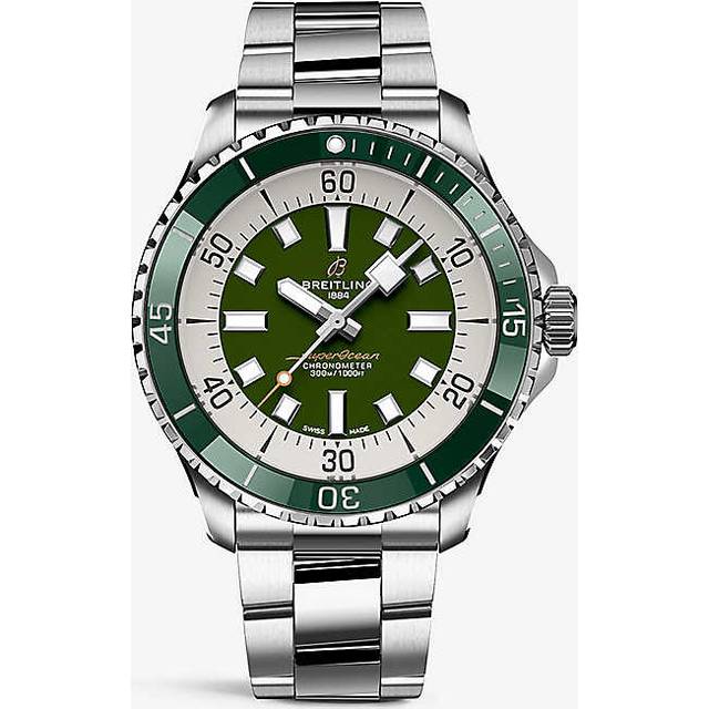 Breitling Mens Green A17376a31l1a1 Superocean Stainless-steel Automatic Watch 44mm - GREEN