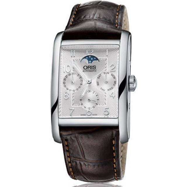 Oris Watch Rectangular Complication Leather - Silver