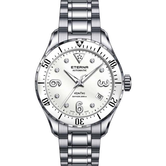 Eterna Watch Lady Kontiki Diver - White