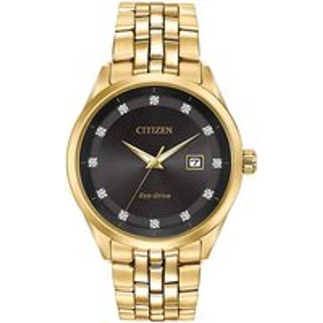 Citizen BM7252-51G Gold Tone Diamond Eco-Drive Bracelet Watch - W3924