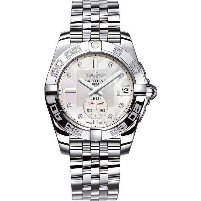 Breitling White Stainless Steel Galactic A37330 Automatic Men's Wristwatch 36 mm