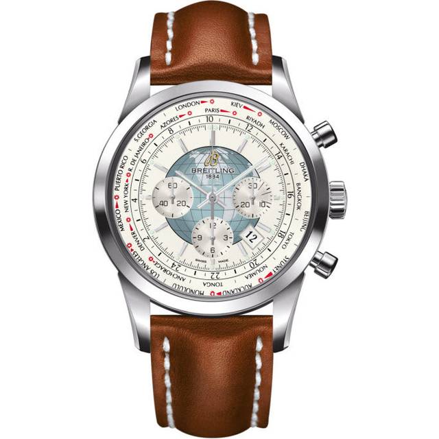 Breitling Watch Transocean Chronograph Unitime Polar White - White