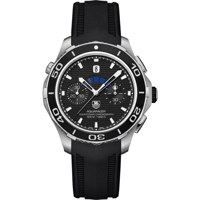 TAG Heuer Watch Aquaracer Countdown Automatic Chronograph D - Black