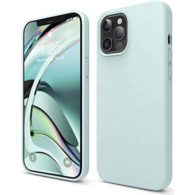 elago compatible with iPhone 12 Pro Max case  Liquid Silicone case for iPhone 12 Pro Max 67 Inch Mint] - Full Body Protection (Screen & camera Protect