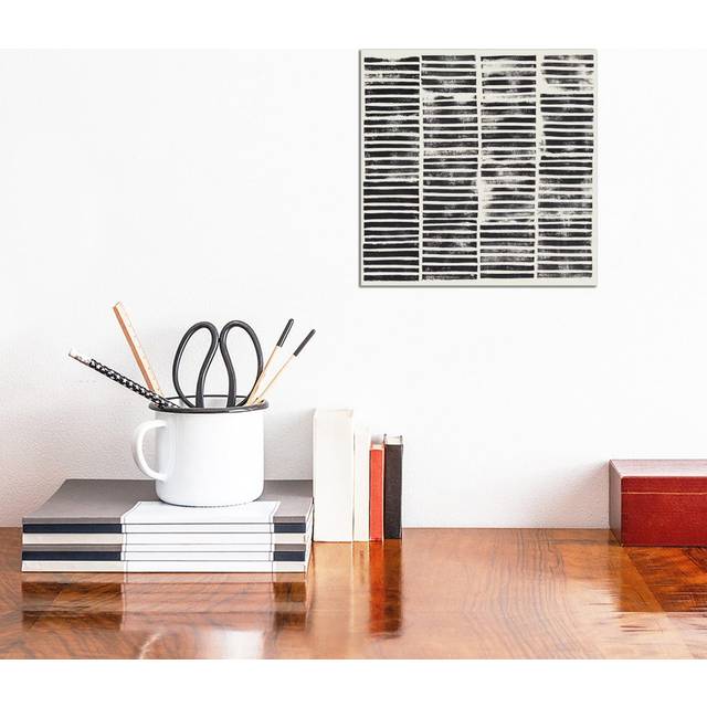 Stripe Block Prints II by - Wrapped Canvas Graphic Art (30.48 cm H x 30.48 cm W)