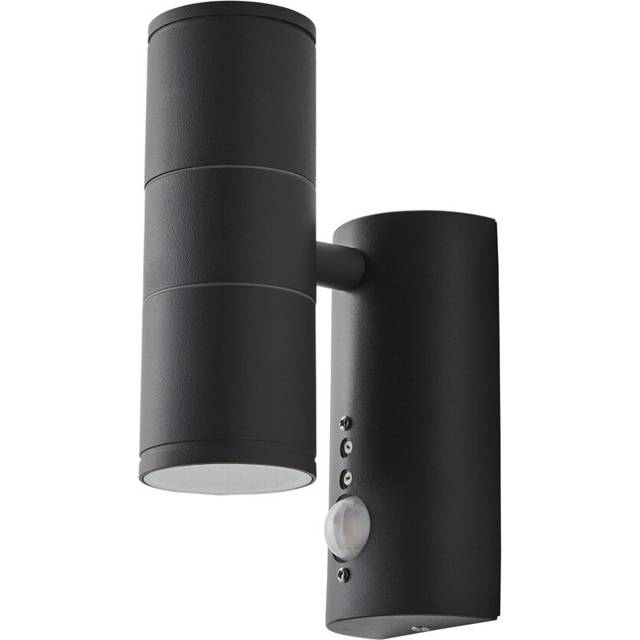 (Anthracite, With PIR Sensor) Irela Up & Down Outdoor Wall Light