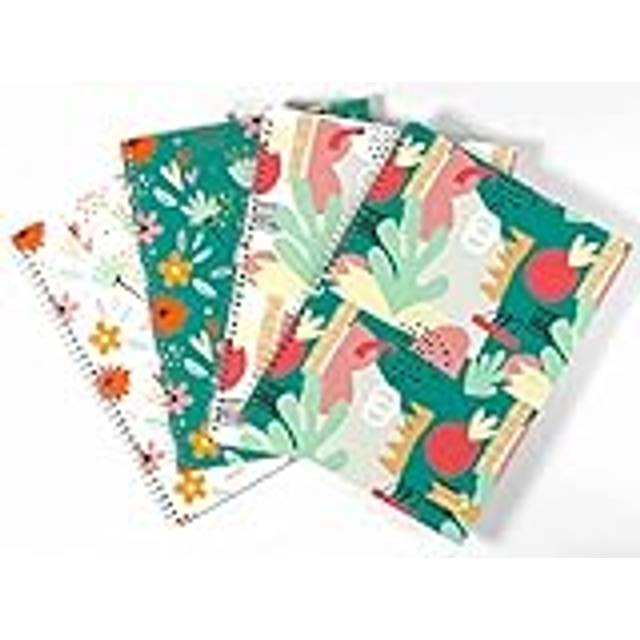 A4 Wirebound Notebooks in 4 Assorted Marlene West Designs. 160 Pages, Lined with Margin. Ref TWA4MW [Pack of 4]